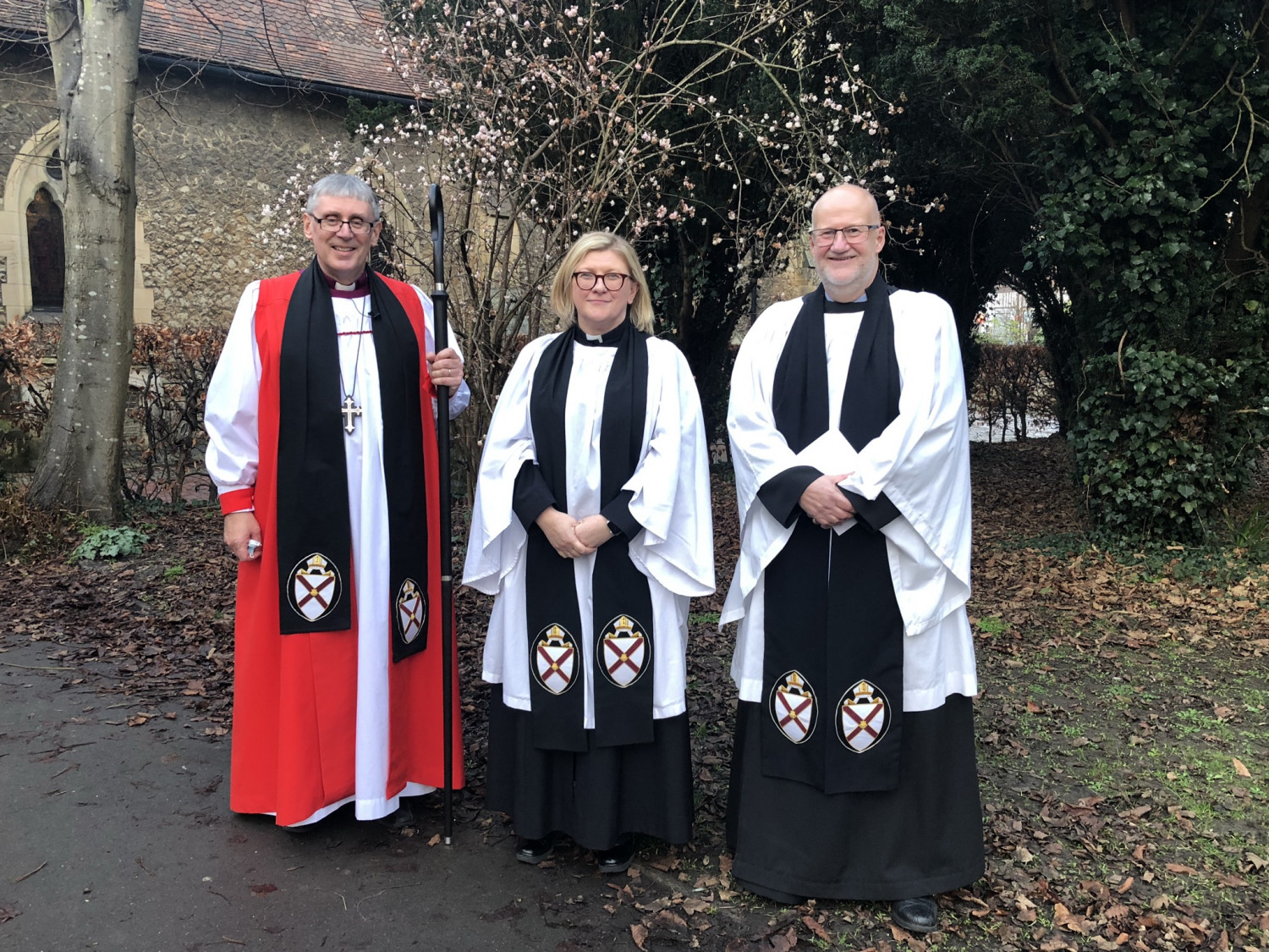 Bishop Simon, Archdeacon Sharon, and Archdeacon Andy 